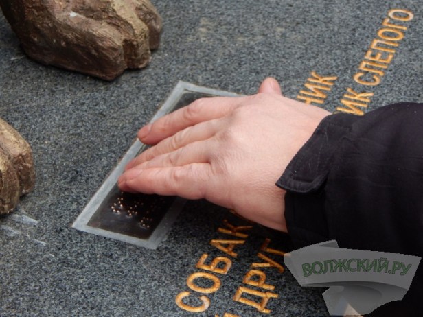 собака поводырь памятник брайль